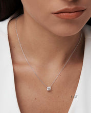 Cushion Cut Moissanite Necklace