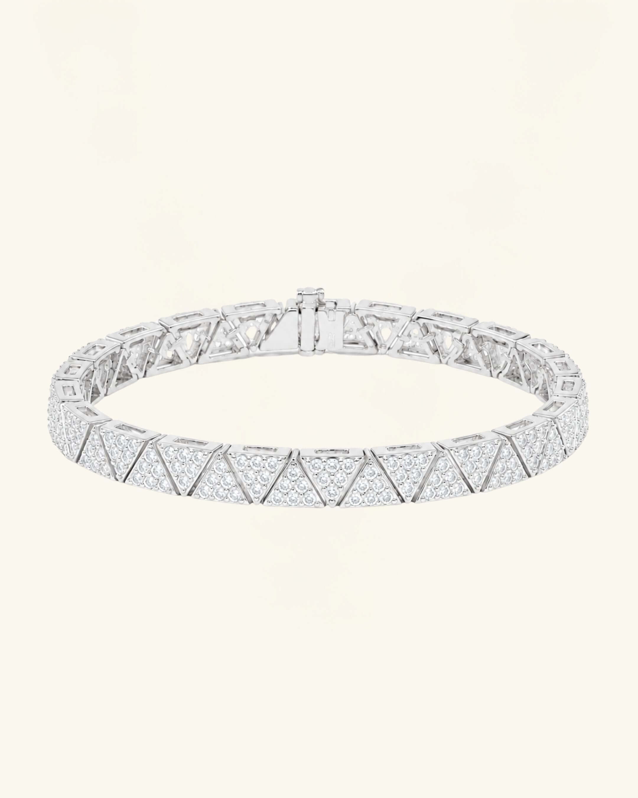 Pavé Triangle Moissanite Tennis Bracelet