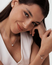 Cushion Cut Moissanite Necklace