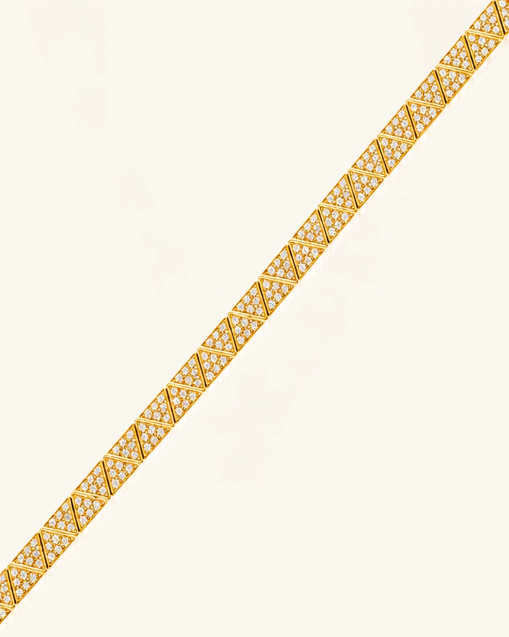 Pavé Triangle Moissanite Tennis Bracelet