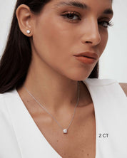 Cushion Cut Moissanite Necklace