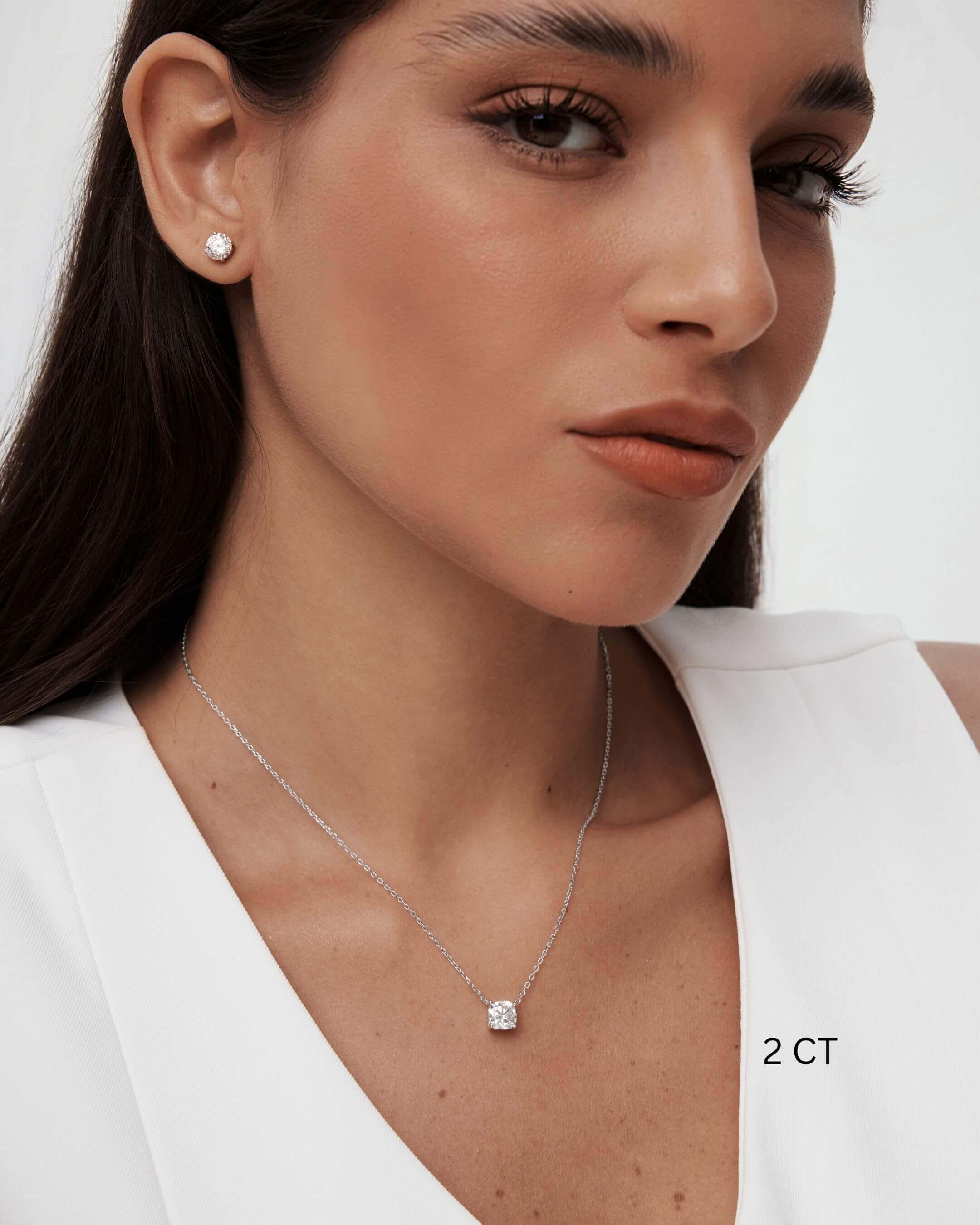Cushion Cut Moissanite Necklace