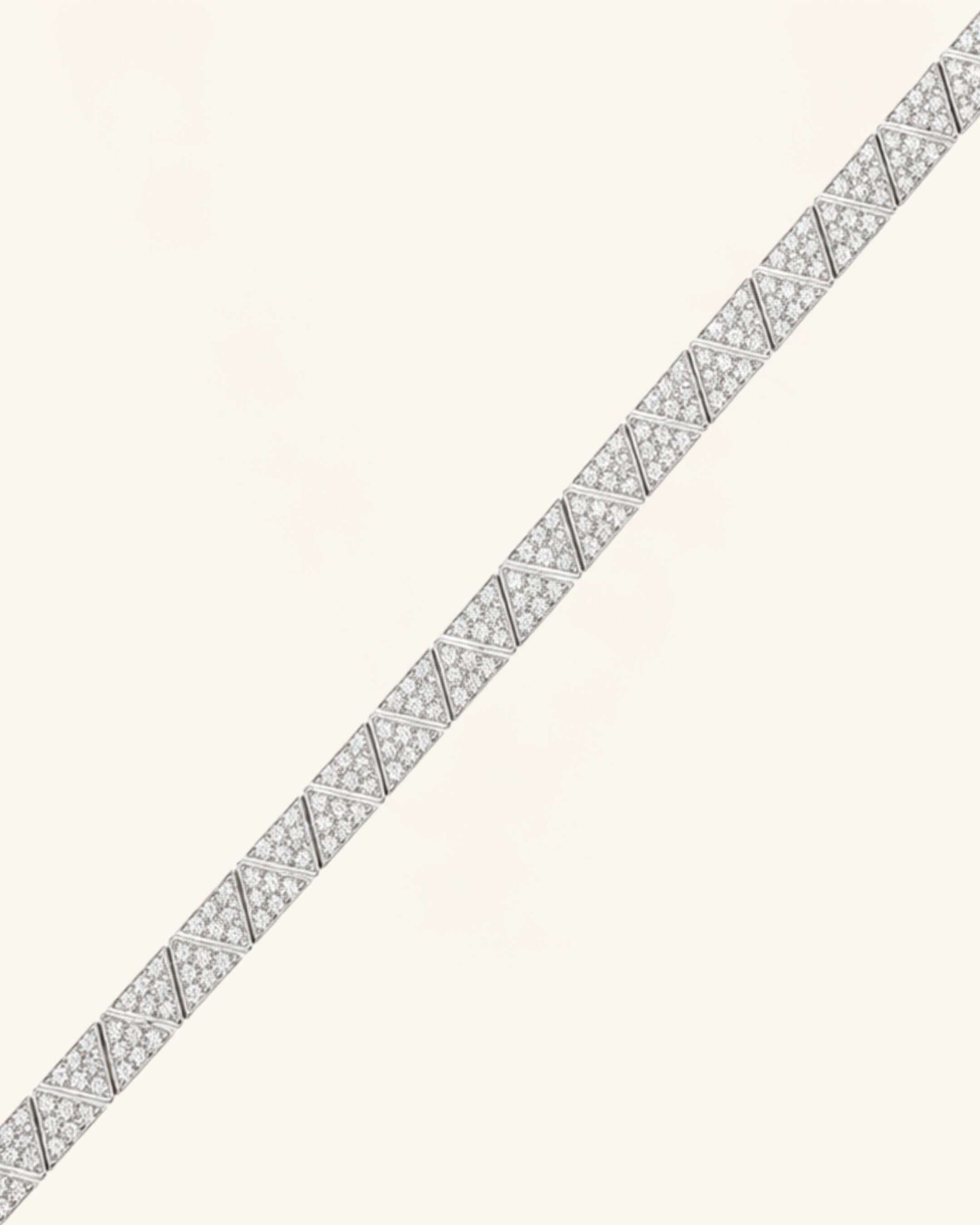 Pavé Triangle Moissanite Tennis Bracelet