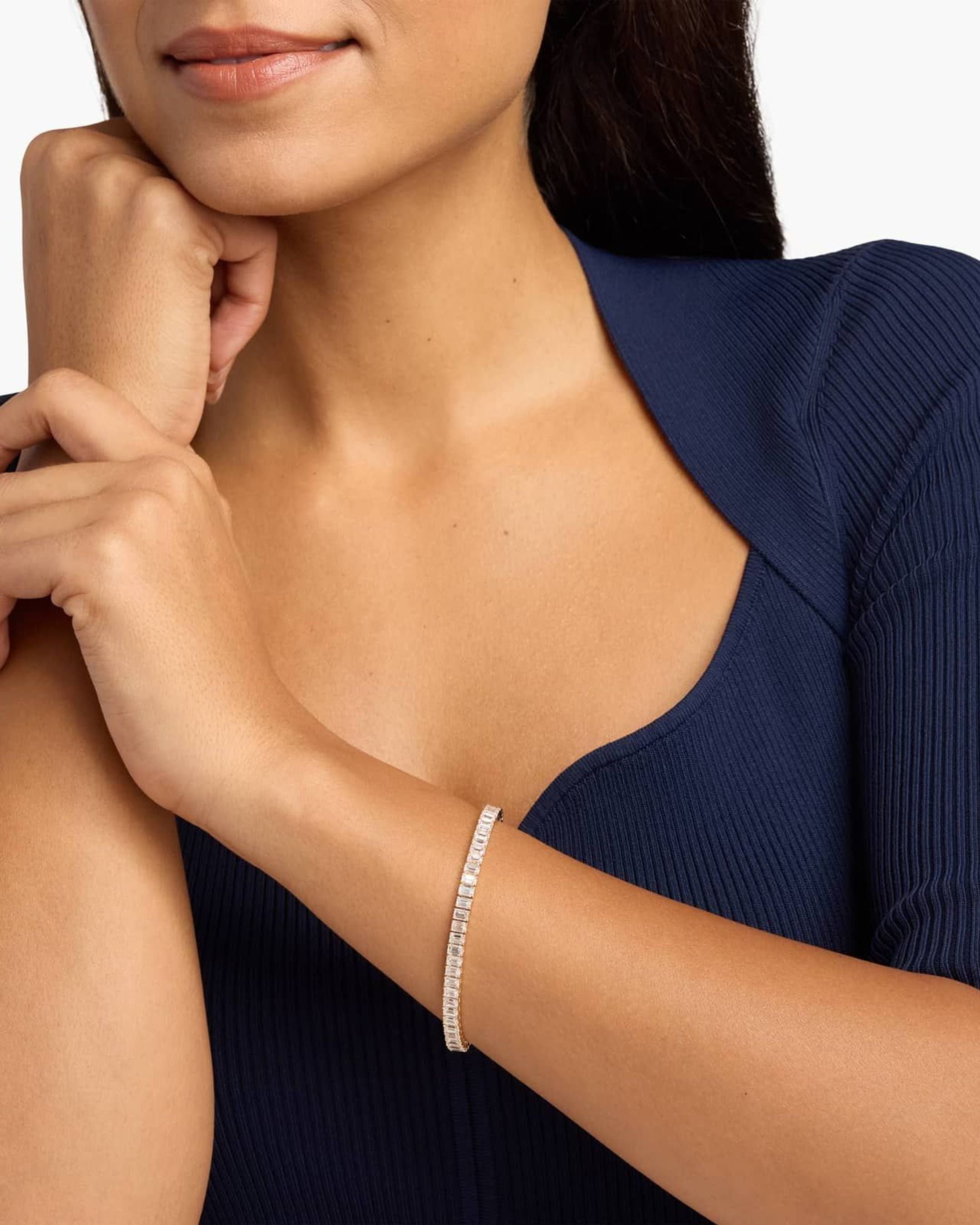 Emerald Cut Moissanite Tennis Bracelet