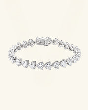 Heart Cut Moissanite Tennis Bracelet