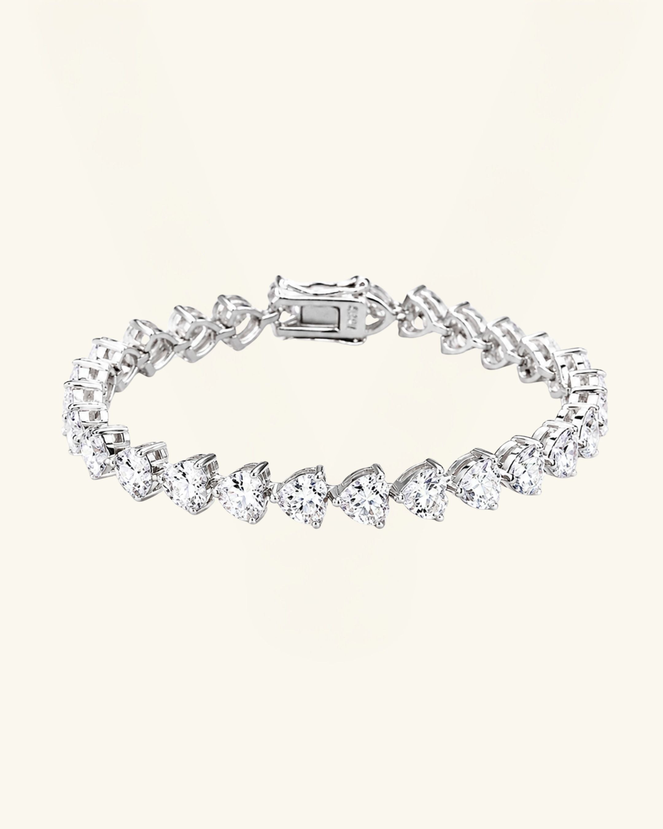 Heart Cut Moissanite Tennis Bracelet