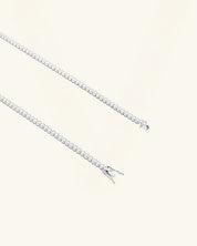 Bezel Moissanite Tennis Necklace 3mm