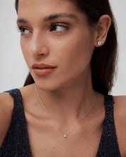 Bezel Set Moissanite Necklace