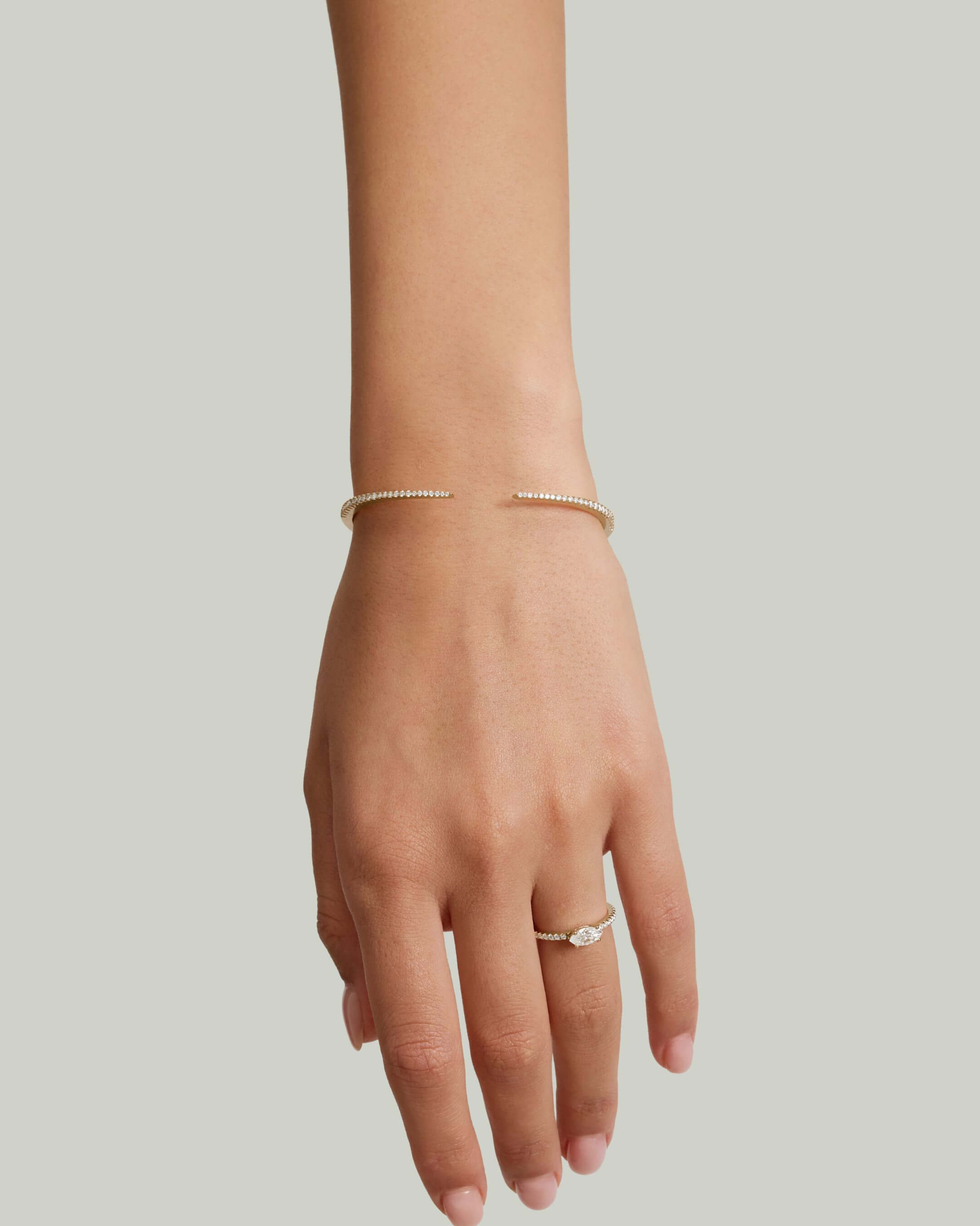 Moissanite Claw Cuff