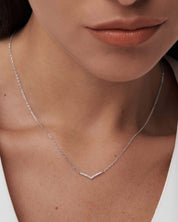 Pavé Moissanite Wishbone Necklace