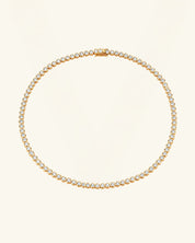 Bezel Moissanite Tennis Necklace 4mm