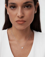 Pavé Moissanite Round Necklace