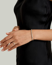 Asscher Cut Bezel Moissanite Tennis Bracelet
