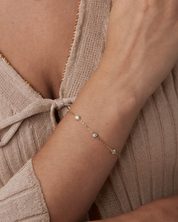 Multi Moissanite Station Bracelet