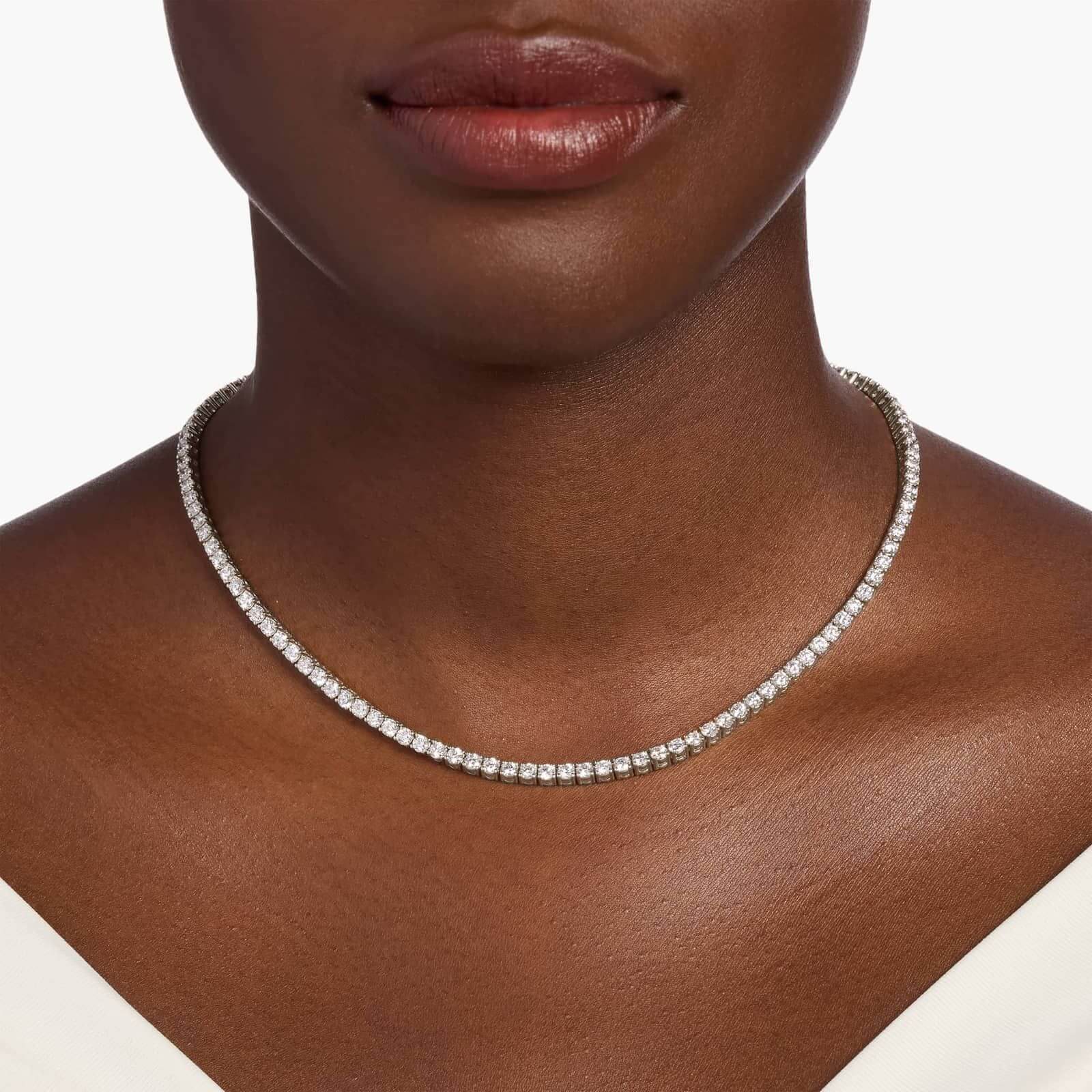 Moissanite Tennis Necklace 4mm