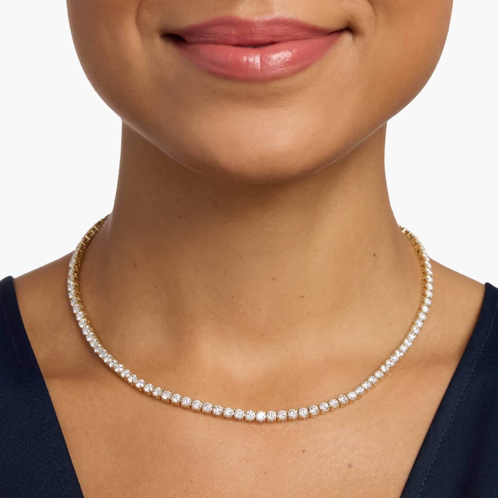 Moissanite Tennis Necklace 4mm