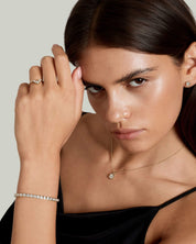 Asscher Cut Bezel Moissanite Tennis Bracelet