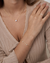 Multi Moissanite Station Bracelet