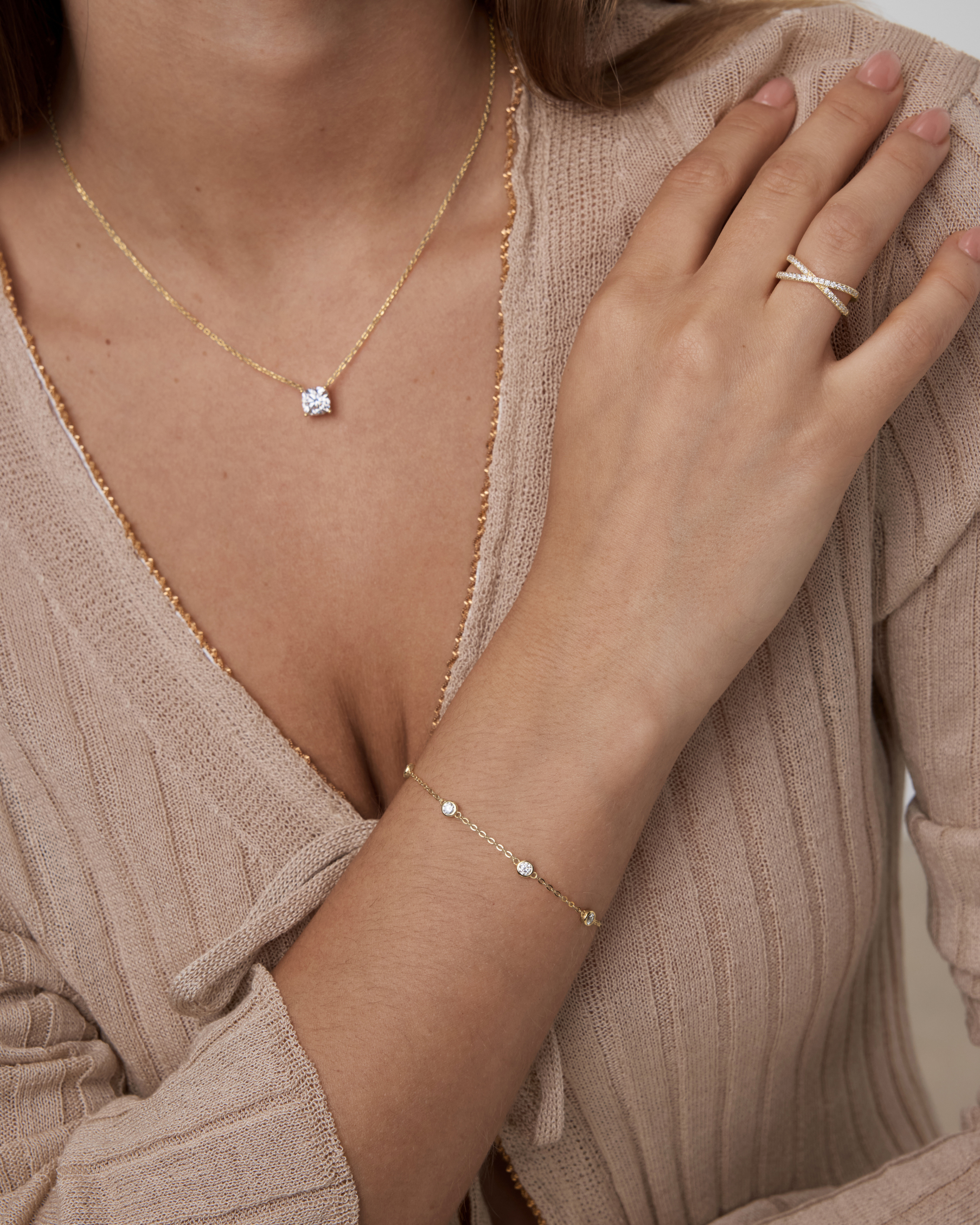 Multi Moissanite Station Bracelet