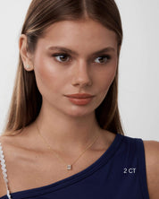 Emerald Cut Moissanite Necklace