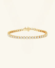 Asscher Cut Bezel Moissanite Tennis Bracelet