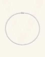 Bezel Moissanite Tennis Necklace 4mm