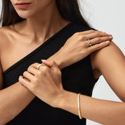 Pavé Moissanite Slim Dome Ring