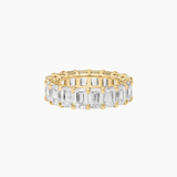 9 ct Emerald-Cut Moissanite Eternity Ring