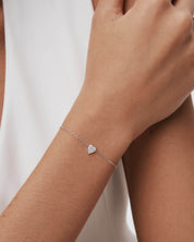 Heart Pavé Moissanite Bracelet