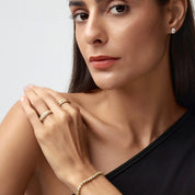 Pavé Moissanite Slim Dome Ring