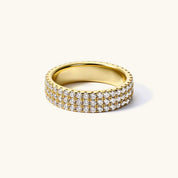 5mm Triple Row Moissanite Eternity Ring