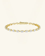 East West Marquise Moissanite Tennis Bracelet