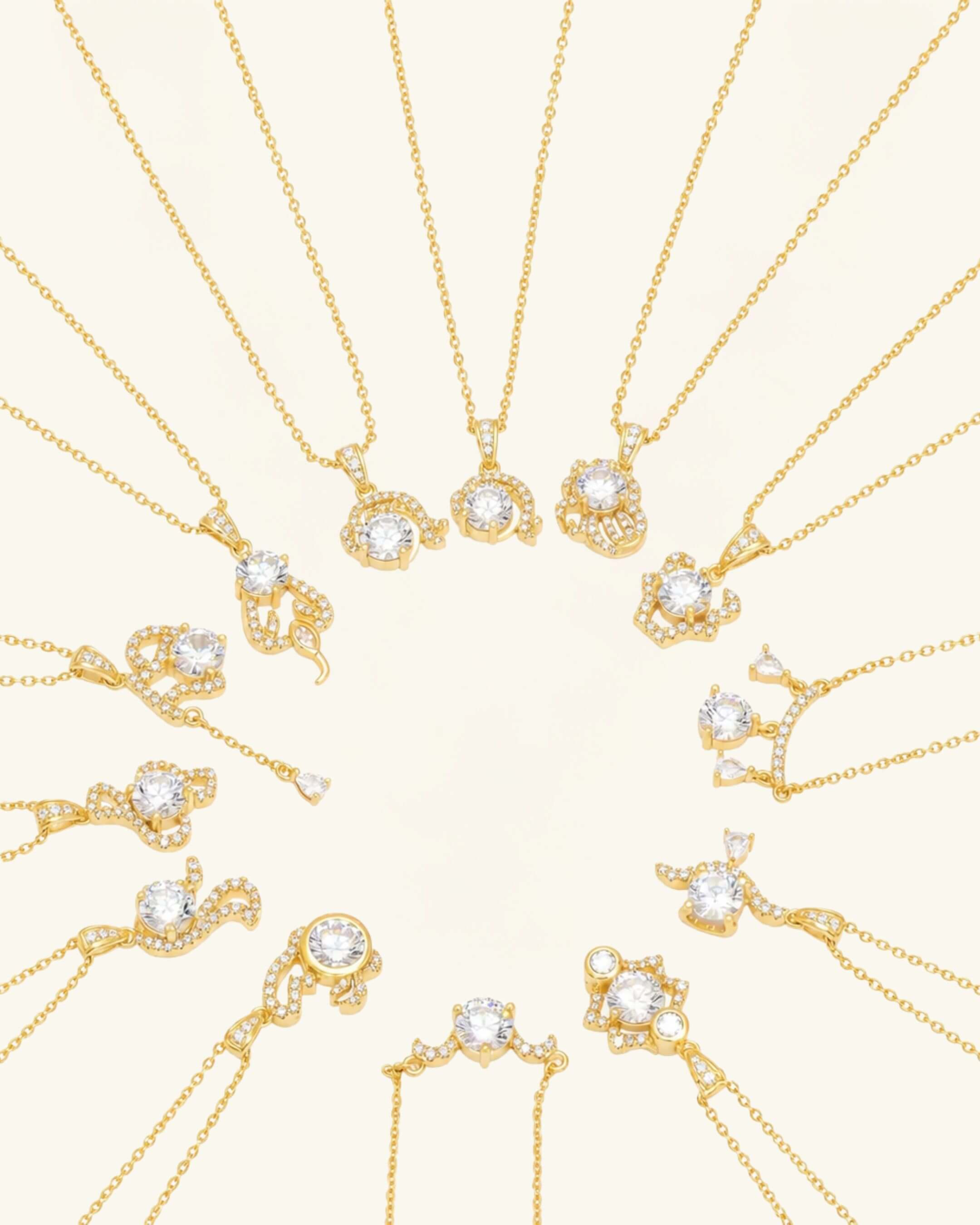 Zodiac Sign Moissanite Necklace