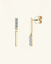 Bar Drop Moissanite Earrings