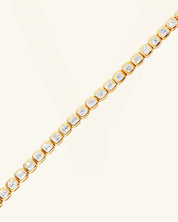 Asscher Cut Bezel Moissanite Tennis Bracelet