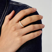 Pavé Moissanite Slim Dome Ring