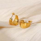 Chunky Gold Hoop Earrings