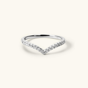 Moissanite V-Shaped Ring