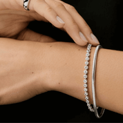 Bezel Moissanite Tennis Bracelet 3mm