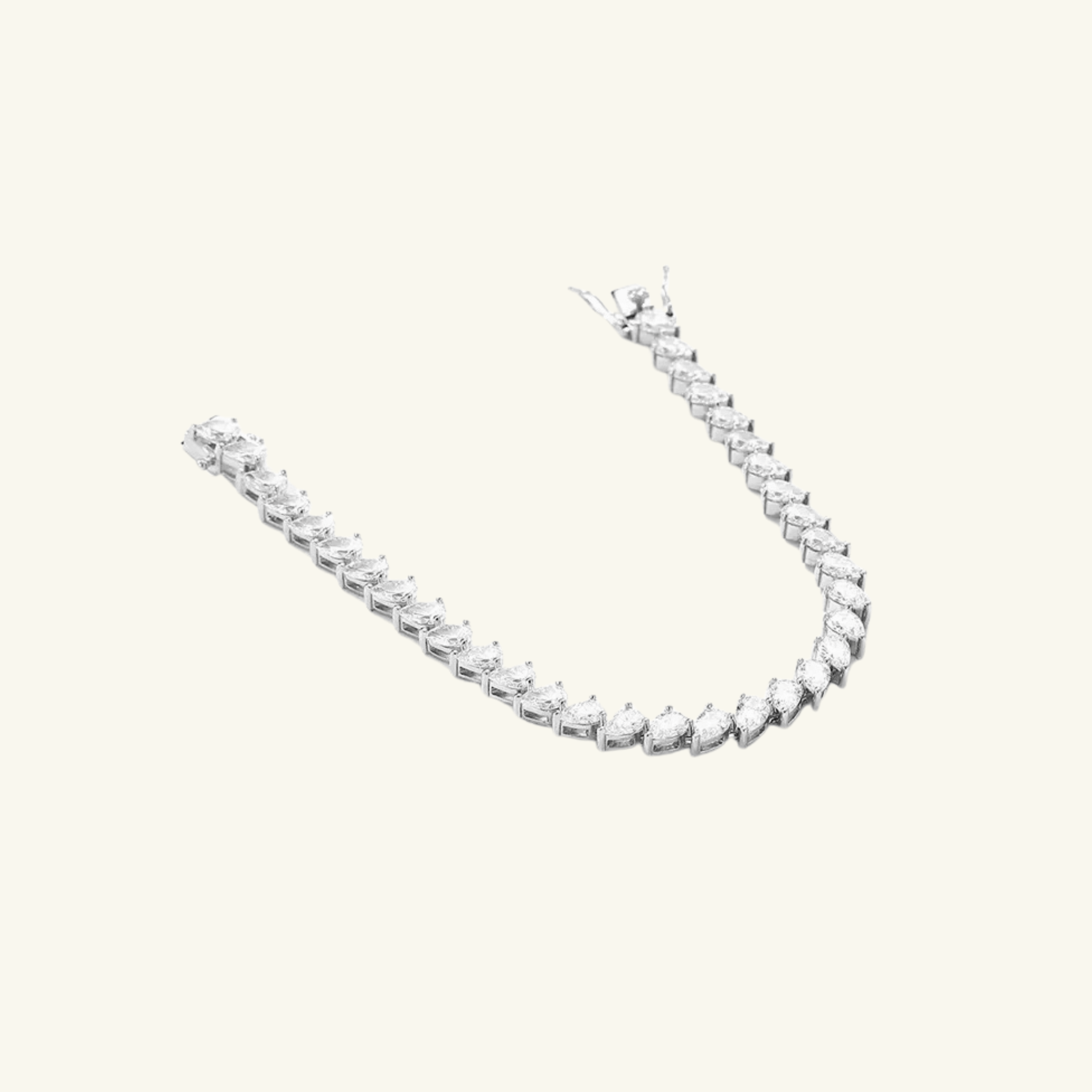 Pear Moissanite Tennis Bracelet
