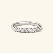 2.5mm Moissanite Half Eternity Ring
