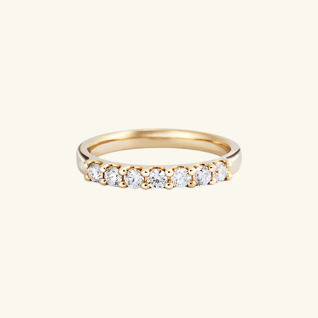 2.5mm Moissanite Half Eternity Ring