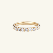 2.5mm Moissanite Half Eternity Ring
