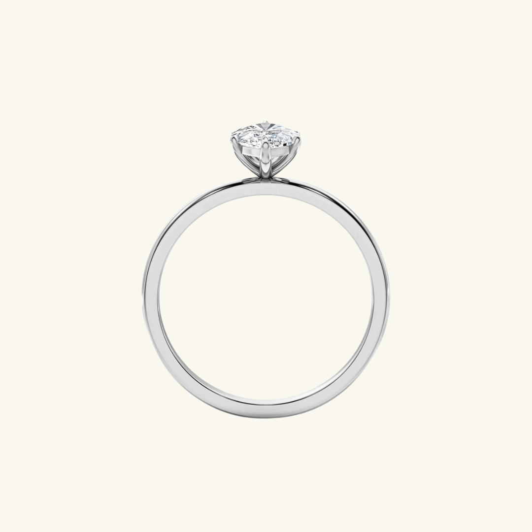 2ct Moissanite Marquise Cut Solitaire Ring