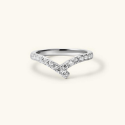 Moissanite Wave Ring