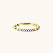 1.5mm Moissanite Half Eternity Ring