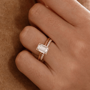 Moissanite Emerald Cut Solitaire Ring