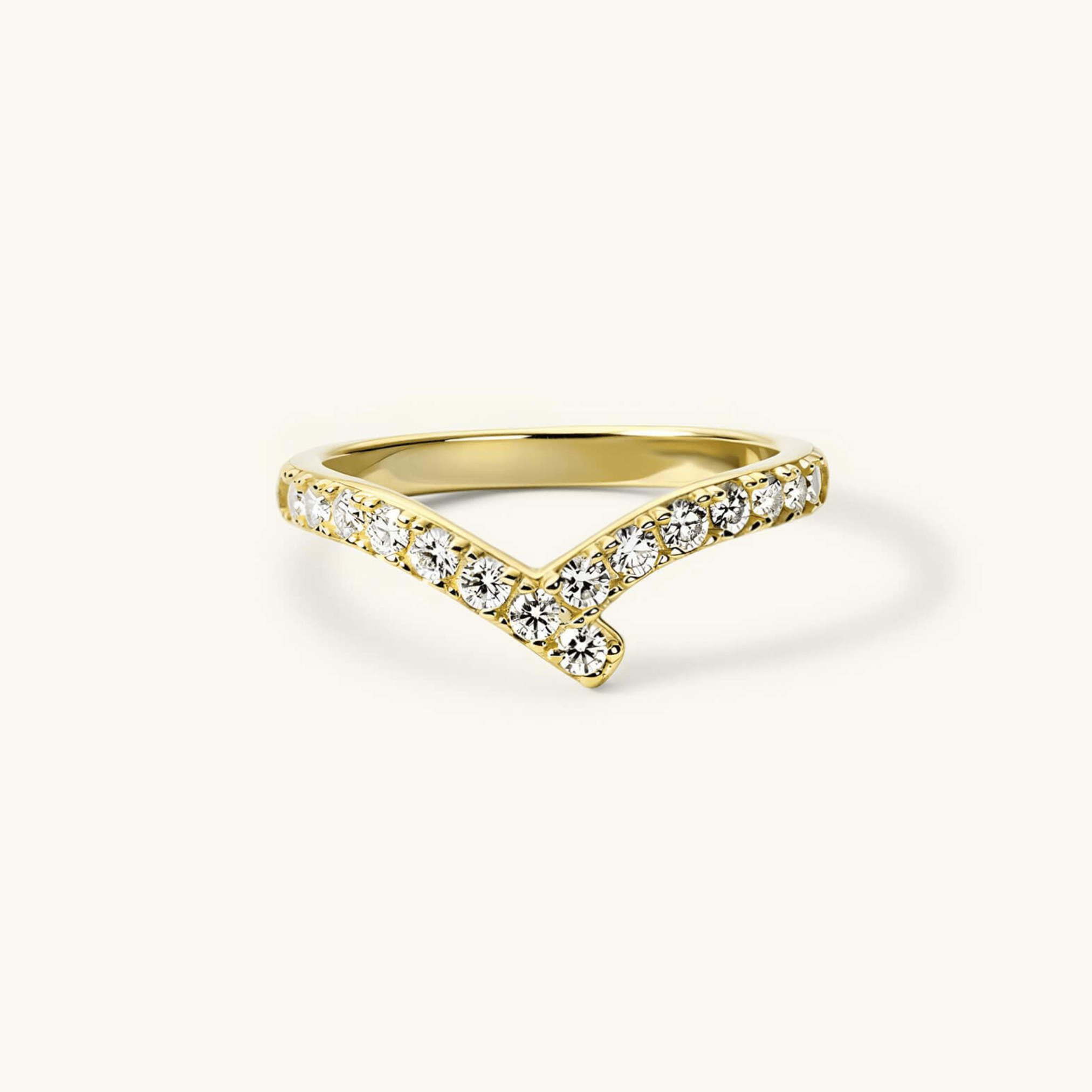 Moissanite Wave Ring