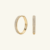 Bold Pavé Moissanite Large Hoops