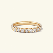 2.5mm Moissanite Half Eternity Ring